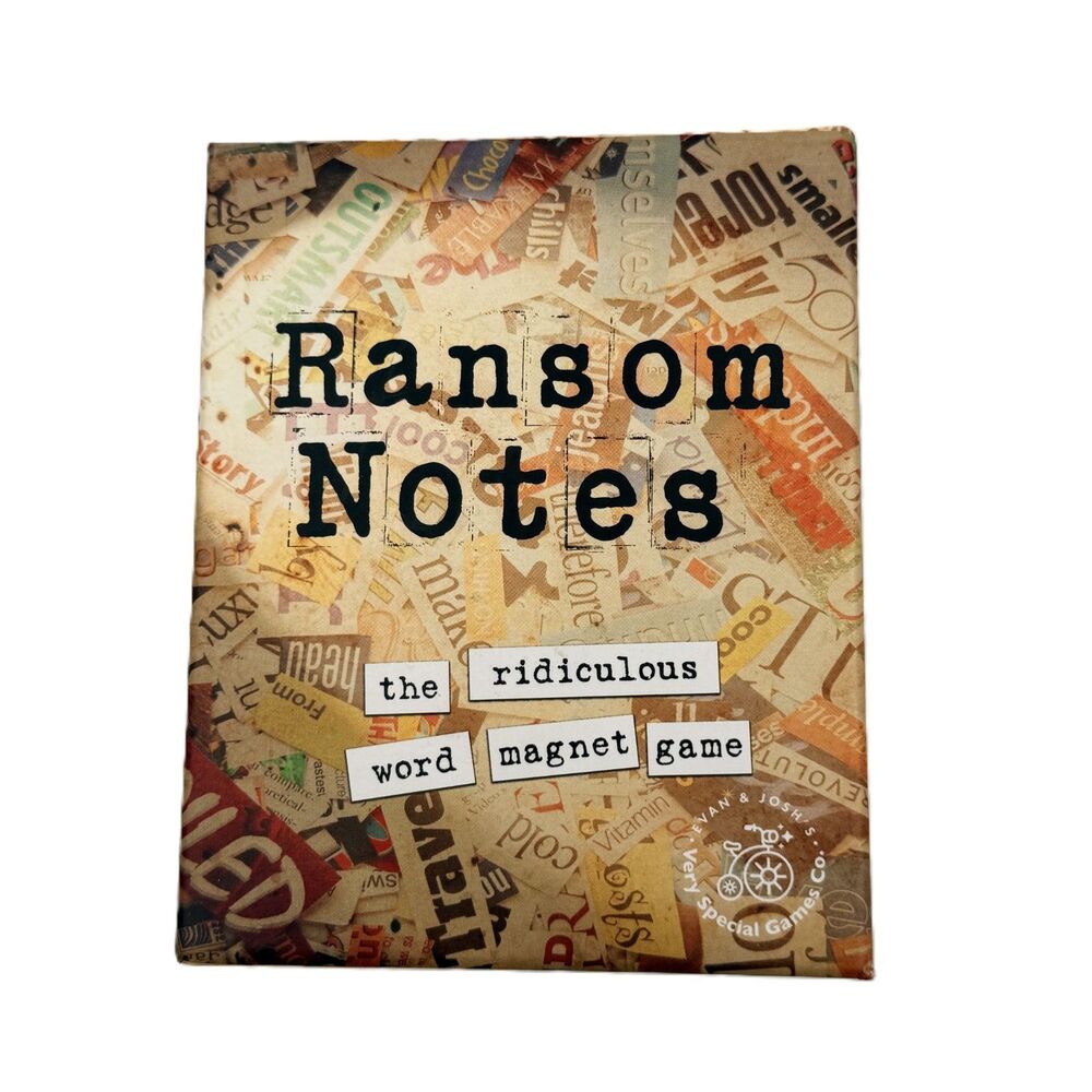 Ransom Notes Game The Ridiculous Word Magnet Game Party Game COMPLETE